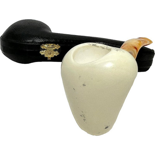 Smooth Freehand Natural Meerschaum Pipe Smooth Freehand Natural Meerschaum Pipe