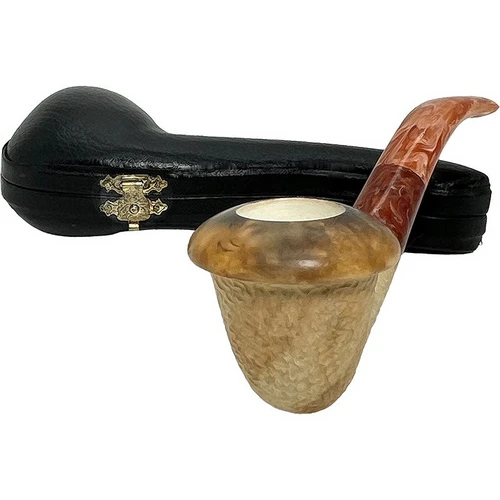 Pre-colored Calabash Rusticated Meerschaum Pipe