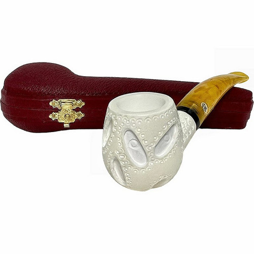 Arasta Signed Lattice Yellow Stem Meerschaum Pipe Arasta Signed Lattice Yellow Stem Meerschaum Pipe