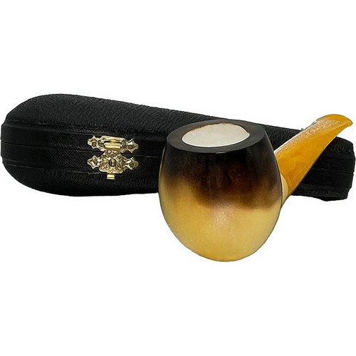 Deluxe Calcined Straight Stem Meerschaum Pipe Set Deluxe Calcined Straight Stem Meerschaum Pipe Set
