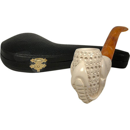 Special Round Lattice Bowl Claw Meerschaum Pipe Special Round Lattice Bowl Claw Meerschaum Pipe