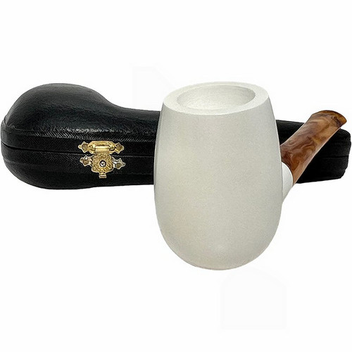 Deluxe Smooth Billiard Straight Stem Meerschaum Pipe Deluxe Smooth Billiard Straight Stem Meerschaum Pipe