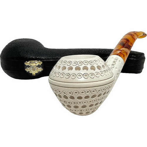 Deluxe 3D Lattice Rhodesian Meerschaum Pipe Deluxe 3D Lattice Rhodesian Meerschaum Pipe