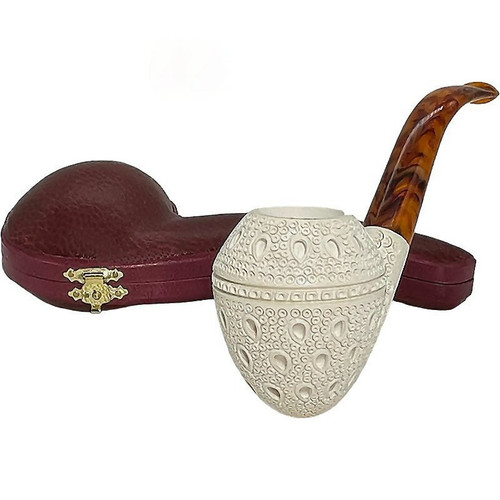 Deluxe Yilmaz Signed Rhodesian Lattice Meerschaum Pipe Deluxe Yilmaz Signed Rhodesian Lattice Meerschaum Pipe