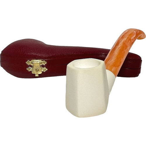Smooth Hexagon Panel Meerschaum Pipe