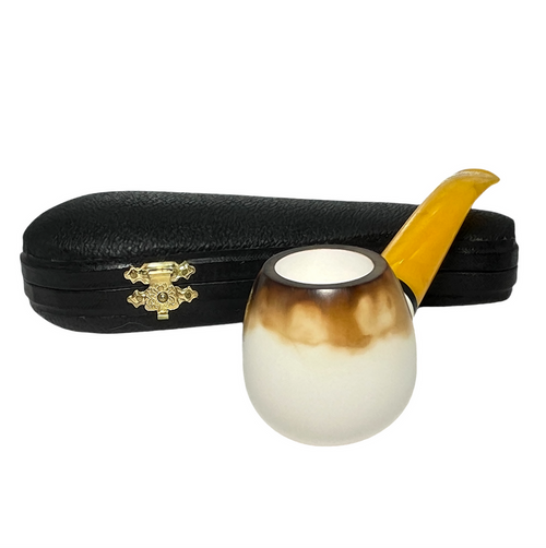 Deluxe Govem Calcined Apple Meerschaum Pipe Set Deluxe Govem Calcined Apple Meerschaum Pipe Set