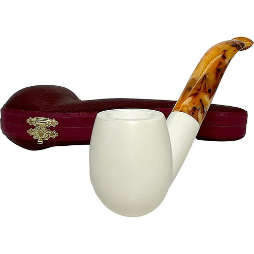 Deluxe Smooth Billiard Lattice Stars Meerschaum Pipe Deluxe Smooth Billiard Lattice Stars Meerschaum Pipe
