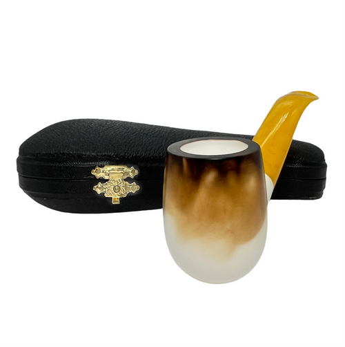 Deluxe Govem Calcined Billiard Meerschaum Pipe Set Deluxe Govem Calcined Billiard Meerschaum Pipe Set