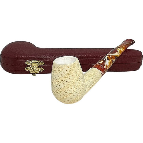 Small Designer Lattice Straight Meerschaum Small Designer Lattice Straight Meerschaum