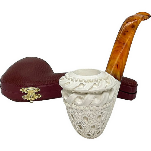 Deluxe Oom Paul Style Calabash Topkapi Meerschaum Pipe