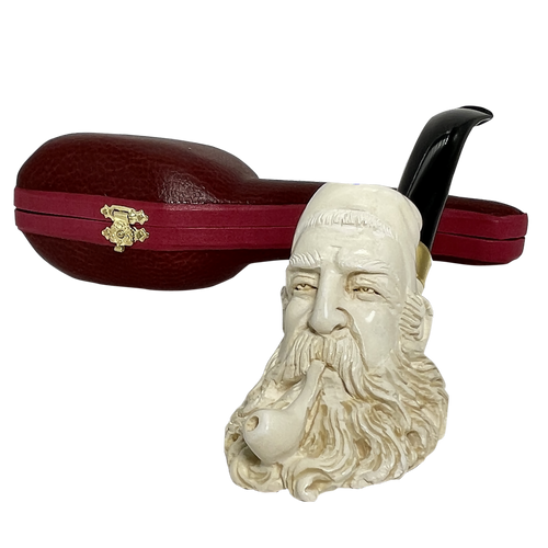 Special Old Man Gold Band Smoking Meerschaum Pipe