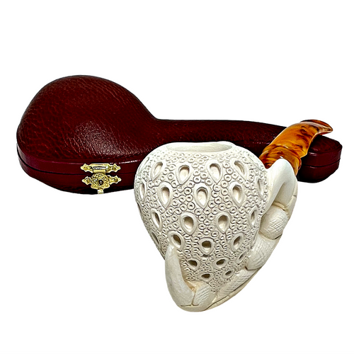 Special Backwards Claw Holding Lattice Egg Meerschaum Pipe Special Backwards Claw Holding Lattice Egg Meerschaum Pipe