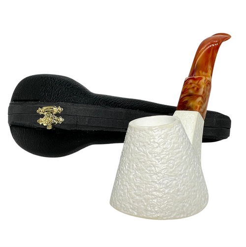 Special 9mm Volcano Rusticated Meerschaum Pipe Special 9mm Volcano Rusticated Meerschaum Pipe