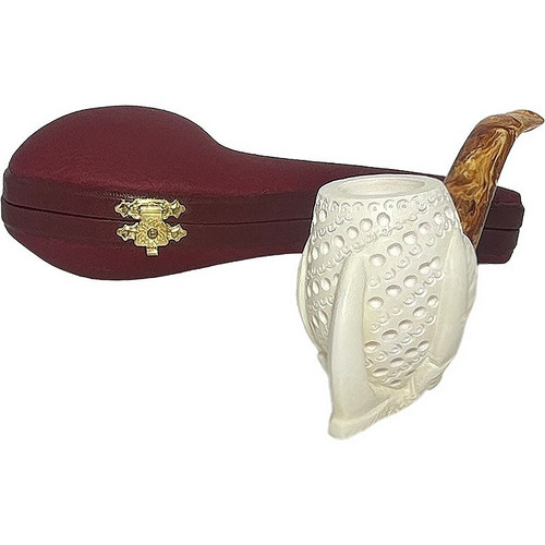 Designer Lattice Bowl in Claw Meerschaum Pipe