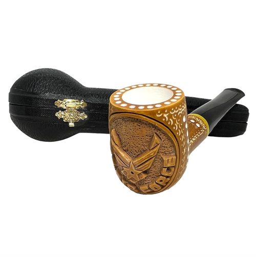 Govem US Air Force Emblem Pre-colored Meerschaum Pipe