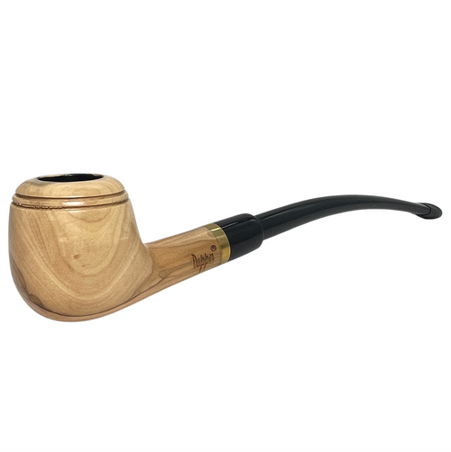 Dapper Gold Ring 9mm Olive Wood Churchwarden Pipe Dapper Gold Ring 9mm Olive Wood Churchwarden Pipe