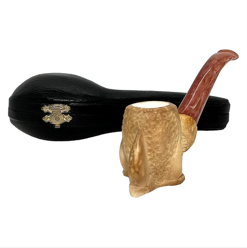 Pre-colored Rustic Bowl in Claw Meerschaum Pipe Pre-colored Rustic Bowl in Claw Meerschaum Pipe