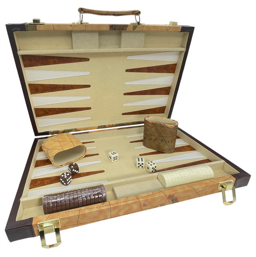 Backgammon - 15" Old World Map