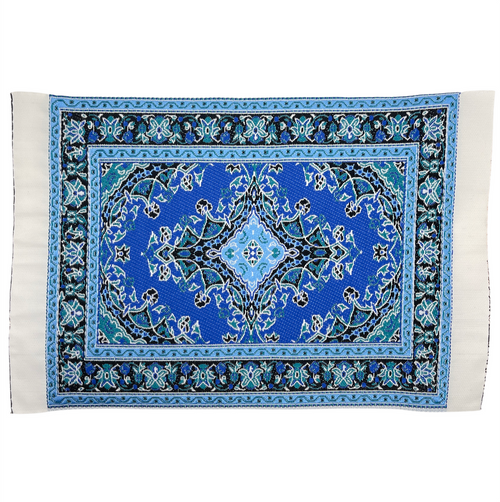 Miniature Turkish Woven Pipe Carpet - Blue Miniature Turkish Woven Pipe Carpet - Blue
