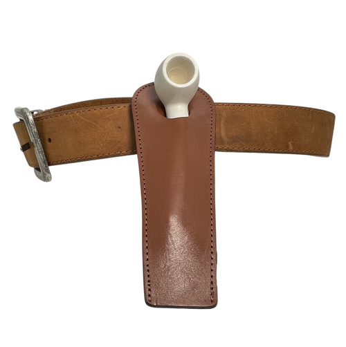 Leather Pipe Holder for Belt - Brown Leather Pipe Holder for Belt - Brown