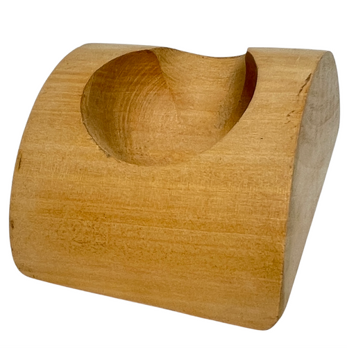 Single Flat Pipe Holder - Arched Wood Single Flat Pipe Holder - Arched Wood