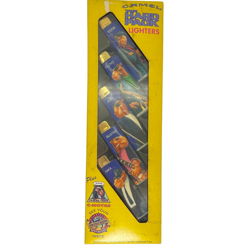 Camel Hard Pack Lighters - Joe Camel Vintage 1991 Set Camel Hard Pack Lighters - Joe Camel Vintage 1991 Set