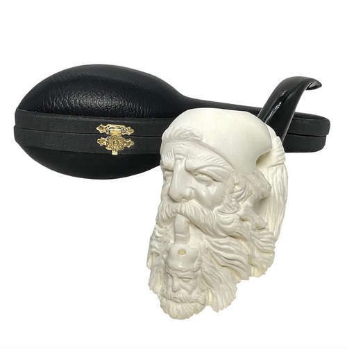 Special Govem Bearded Man Smoking Meerschaum Pipe Special Govem Bearded Man Smoking Meerschaum Pipe