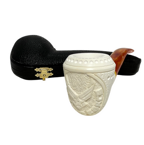 US Air Force Govem Designer Lattice Meerschaum Pipe US Air Force Govem Designer Lattice Meerschaum Pipe