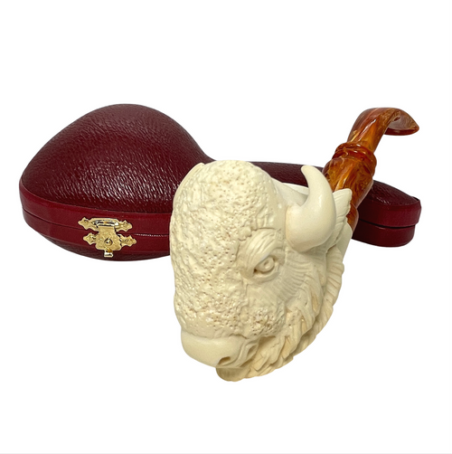Deluxe Cevher Signed Buffalo Meerschaum Pipe Deluxe Cevher Signed Buffalo Meerschaum Pipe