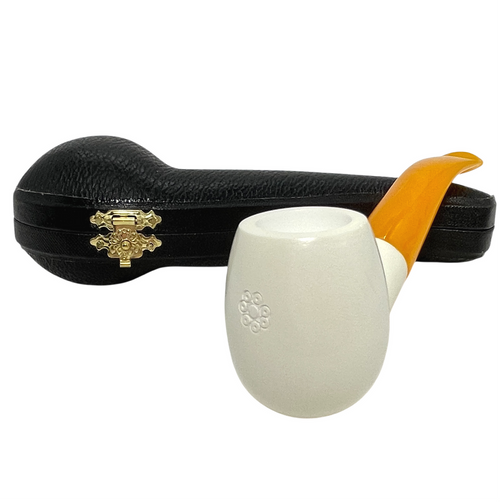 Deluxe 9mm Apple Smooth Meerschaum Pipe Deluxe 9mm Apple Smooth Meerschaum Pipe