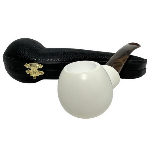 Deluxe 9mm Smooth Ball Meerschaum Pipe