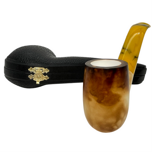 Deluxe Calcined Tall Billiard Meerschaum Pipe Deluxe Calcined Tall Billiard Meerschaum Pipe