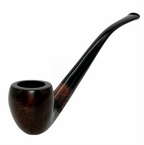 Small Dark Brown Bent Churchwarden Italian Briar Pipe Small Dark Brown Bent Churchwarden Italian Briar Pipe