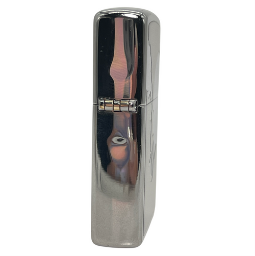Zippo Brushed Chrome Man Smoking Pipe Lighter | Royal Meerschaum Pipes