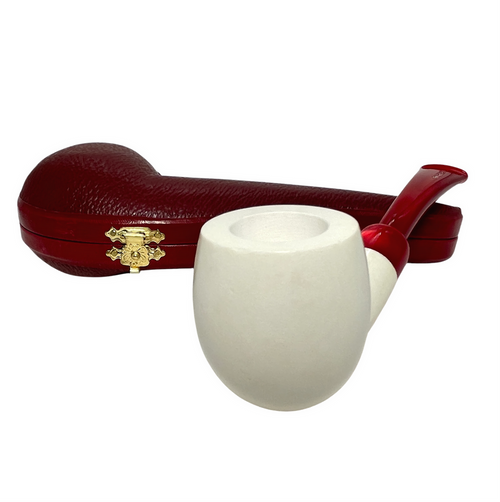 Smooth with Rustic Side Arasta Meerschaum Pipe Smooth with Rustic Side Arasta Meerschaum Pipe