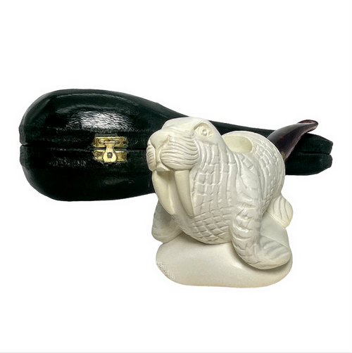 Bekler Signed Sitting Walrus Meerschaum Pipe Bekler Signed Sitting Walrus Meerschaum Pipe