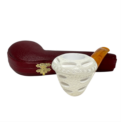 Deluxe Calabash Lattice Arasta Meerschaum Pipe Deluxe Calabash Lattice Arasta Meerschaum Pipe