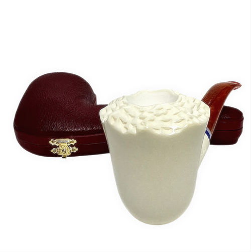 Special Smooth Arasta Rustic Rim Meerschaum Pipe Special Smooth Arasta Rustic Rim Meerschaum Pipe