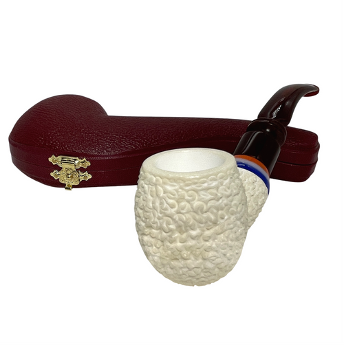 Rusticated Apple Arasta Meerschaum Pipe Rusticated Apple Arasta Meerschaum Pipe