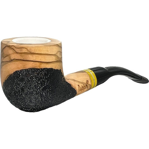 Meerschaum Lined Dapper Yellow Band Olive Wood Pipe Meerschaum Lined Dapper Yellow Band Olive Wood Pipe