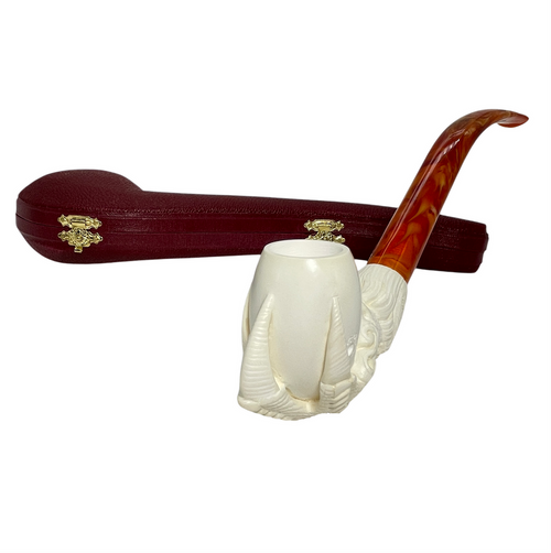 Claw Selver Signed Churchwarden Meerschaum Pipe Claw Selver Signed Churchwarden Meerschaum Pipe