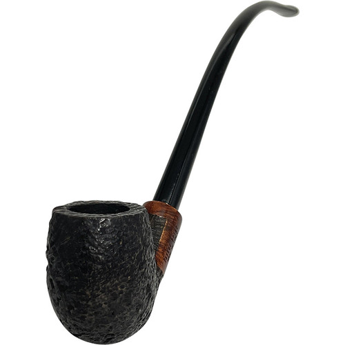 Rusticated Full Bent Italian Briar Churchwarden Pipe Rusticated Full Bent Italian Briar Churchwarden Pipe