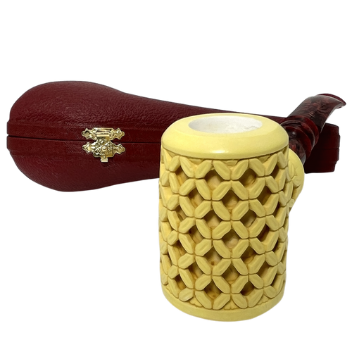 Special Lattice Poker Designer Stem Meerschaum Pipe Special Lattice Poker Designer Stem Meerschaum Pipe