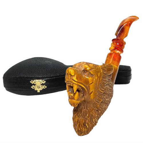 Special Pre-colored Govem Signed Wolf Meerschaum Pipe Special Pre-colored Govem Signed Wolf Meerschaum Pipe