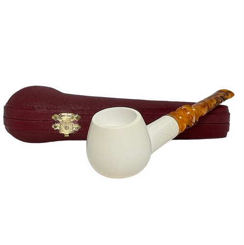 Deluxe Signed A. Govem Straight Stem Meerschaum Pipe Deluxe Signed A. Govem Straight Stem Meerschaum Pipe