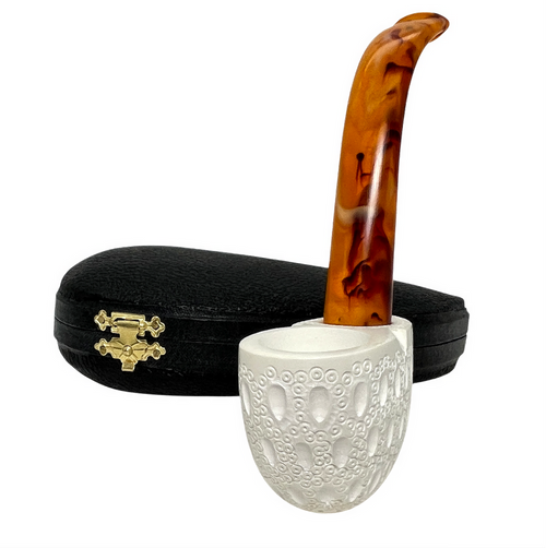 Teardrop Lattice Govem Meerschaum Pocket Pipe Teardrop Lattice Govem Meerschaum Pocket Pipe