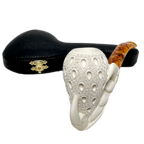 Deluxe Lattice Backwards Claw Meerschaum Pipe Deluxe Lattice Backwards Claw Meerschaum Pipe