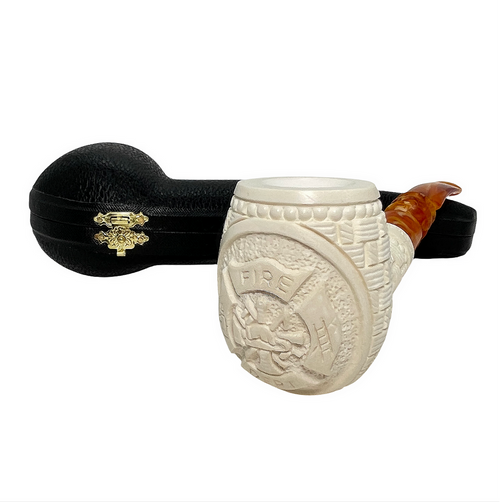Fire Department Basket Weave Govem Meerschaum Pipe Fire Department Basket Weave Govem Meerschaum Pipe