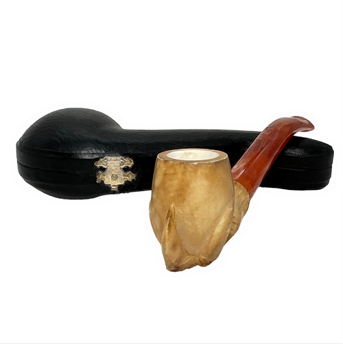 Pre-colored Smooth Bowl in Claw Meerschaum Pipe Pre-colored Smooth Bowl in Claw Meerschaum Pipe