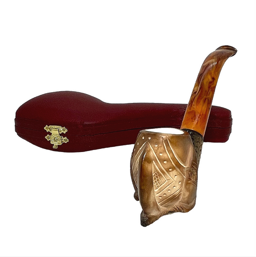 Pre-colored Dark Designer Claw Meerschaum Pipe Pre-colored Dark Designer Claw Meerschaum Pipe